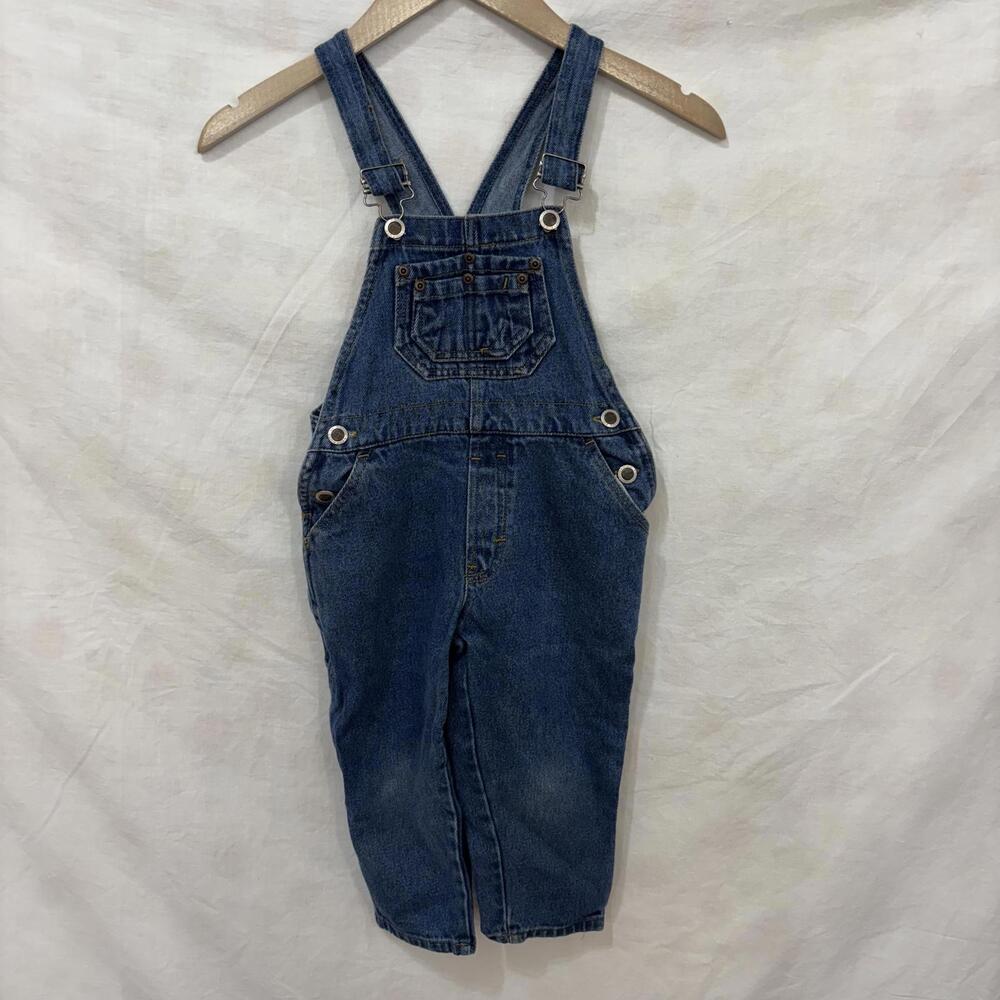Vtg Boys Li’l 66 denim carpenter overalls sz 4t